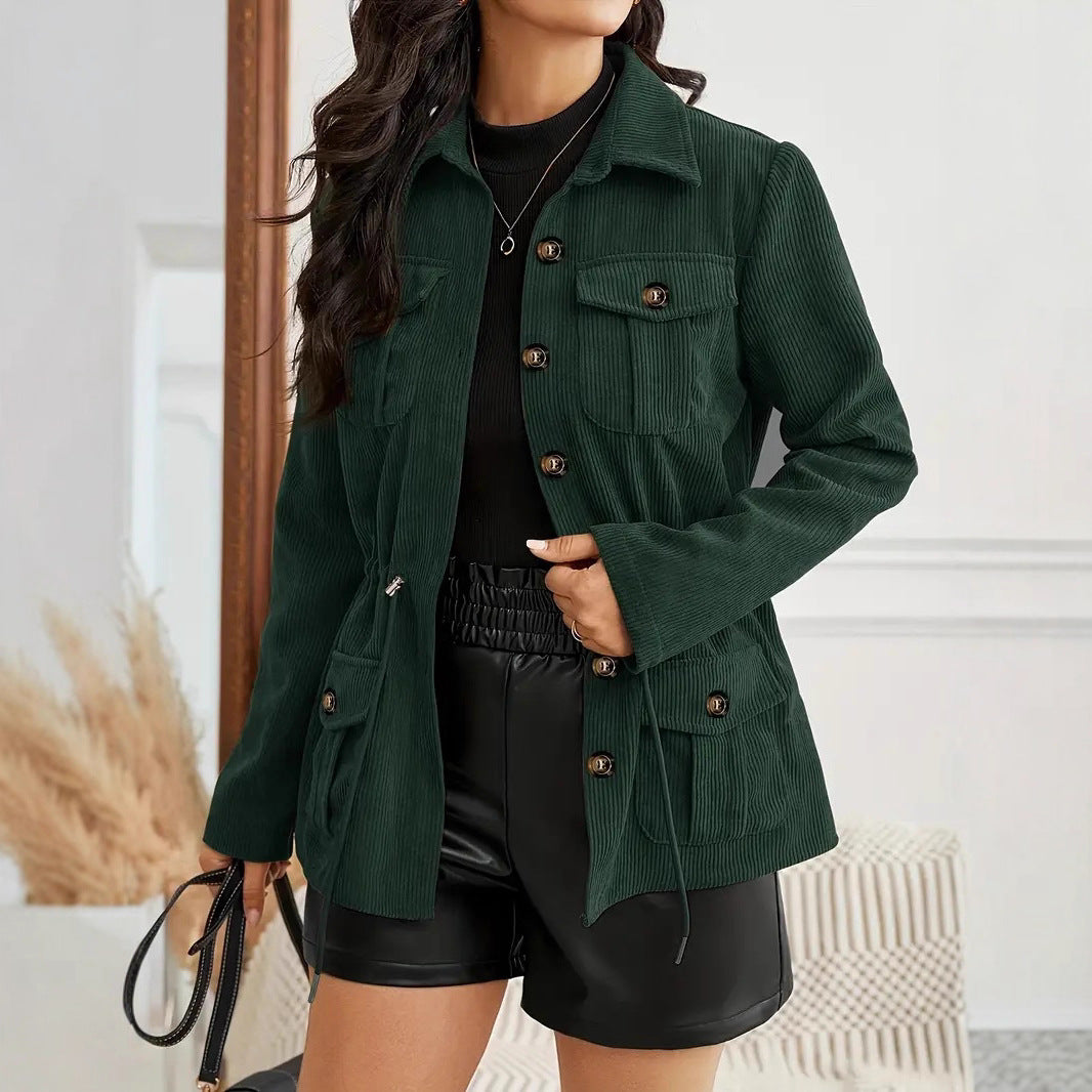 European And American Corduroy Casual Jacket Style Loose And Atmospheric
