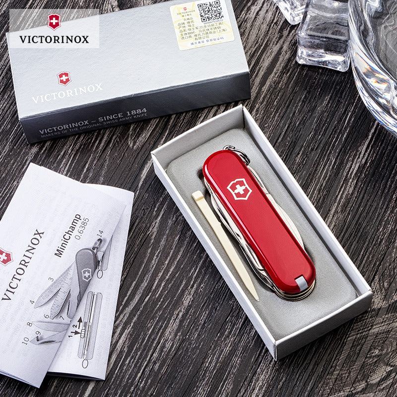 Victorinox Mini Champ Small Pocket Multi-Functional Knife with 18 Functions