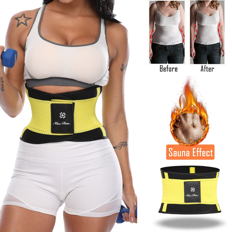 Sweat Waist Trainer Body Shape Shaper Xtreme Power Modeling Belt Faja Girdle Tummy Slimming Fitness Corset Shapewear