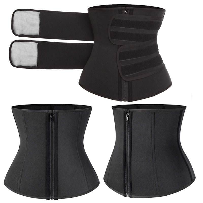 Steel Boned Waist Corset Trainer Sauna Sweat Sport Girdle Cintas Modeladora Women Weight Loss Lumbar Shaper Workout Trimmer Belt
