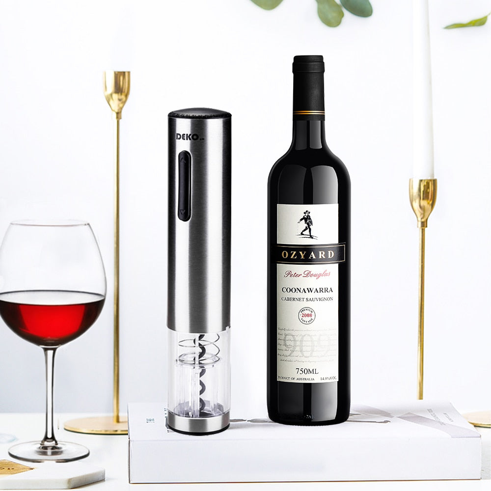 Rechargeable Electric Wine Opener Automatic Corkscrew Portable Household Tool With Foil Cutter & USB Charging Cable